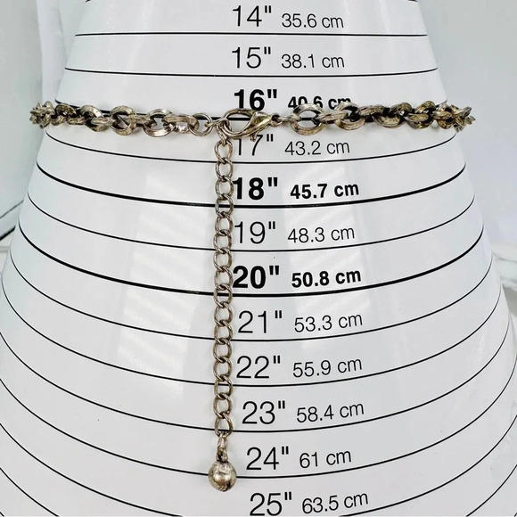 Huge Rhinestones Chunky Necklace Set Matching Earrings Antique Silver-to… - Picture 10 of 10